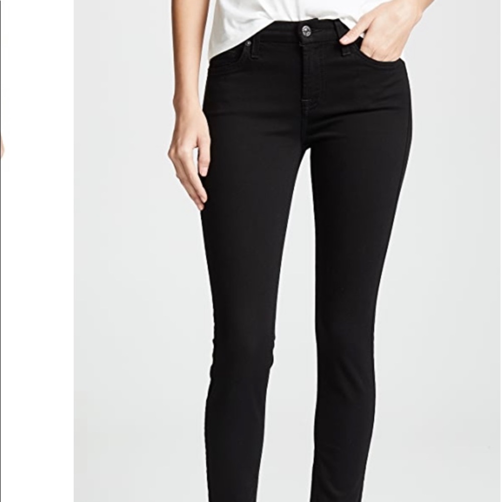 7 for All Mankind b(air) black skinny jeans size 28